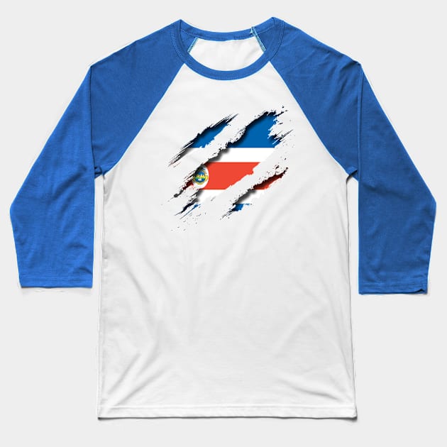 Costa Rica Shredding Baseball T-Shirt by blackcheetah